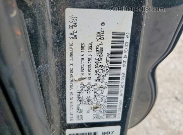 3TYSX5EN3MT007151 2021 TOYOTA TACOMA Black Вид підкапотного простору