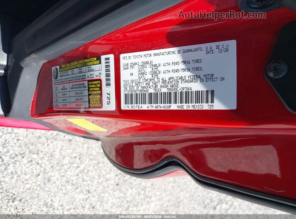 3TYSX5EN6MT005460 2021 TOYOTA TACOMA Red Engine compartment view
