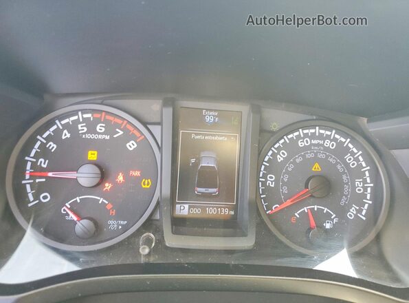 3TYSX5EN8LT001957 2020 TOYOTA TACOMA Silver Instrument cluster view