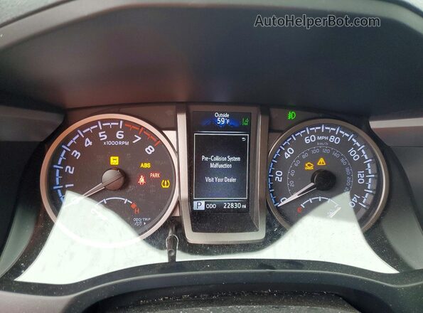 3TYSZ5AN7NT056211 2022 TOYOTA TACOMA Blue Instrument cluster view