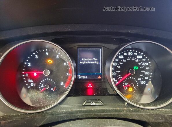 3VV0B7AX1KM052785 2019 VOLKSWAGEN TIGUAN Orange Вид щитка приладів