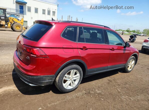 3VV0B7AX3JM016529 2018 VOLKSWAGEN TIGUAN Burgundy Задня права чверть