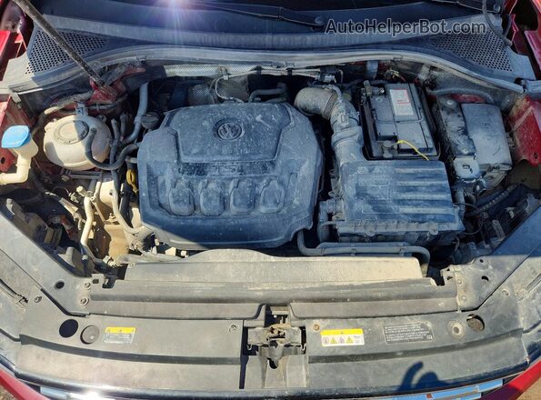 3VV0B7AX3JM016529 2018 VOLKSWAGEN TIGUAN Burgundy Вид задньої частини салону