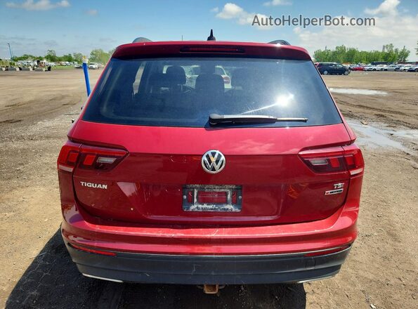 3VV0B7AX3JM016529 2018 VOLKSWAGEN TIGUAN Burgundy Вид ззаду