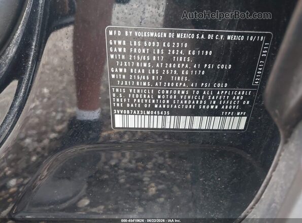 3VV0B7AX3LM045435 2020 VOLKSWAGEN TIGUAN Черный Вид подкапотного пространства