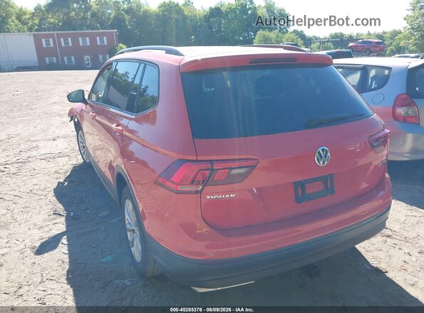 3VV0B7AX6JM018730 2018 VOLKSWAGEN TIGUAN Orange Rear left