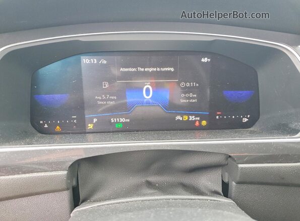 3VV0B7AX9NM166229 2022 VOLKSWAGEN TIGUAN Черный Вид щитка приборов