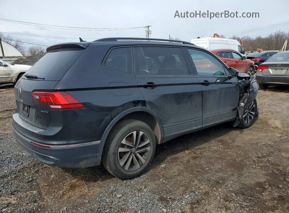 3VV0B7AX9NM166229 2022 VOLKSWAGEN TIGUAN Черный Задняя правая четверть