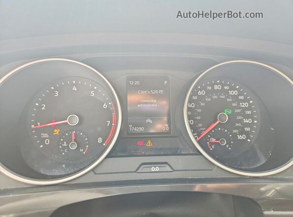 3VV1B7AX1LM047527 2020 VOLKSWAGEN TIGUAN Silver Instrument cluster view