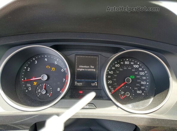 3VV1B7AX2KM079188 2019 VOLKSWAGEN TIGUAN White Widok zestawu wskaźników
