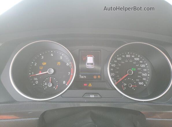 3VV1B7AX2KM144492 2019 VOLKSWAGEN TIGUAN Gray Instrument cluster view