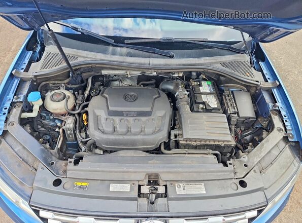 3VV1B7AX2KM192879 2019 VOLKSWAGEN TIGUAN Blue Շարժիչի բաժամունքի տեսք