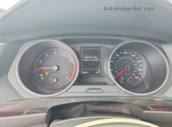 3VV1B7AX2KM192879 2019 VOLKSWAGEN TIGUAN Blue Սարքավորումների վահանակի տեսք