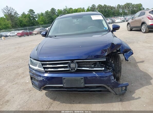 3VV1B7AX2MM097063 2021 VOLKSWAGEN TIGUAN Blue Instrument cluster view