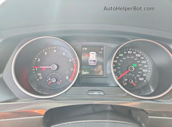 3VV1B7AX5JM089132 2018 VOLKSWAGEN TIGUAN Gray ხელსაწყოთა პანელის ხედი