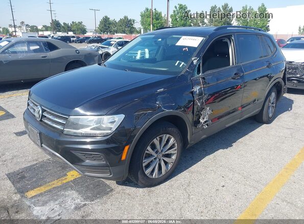 3VV1B7AX5JM090359 2018 VOLKSWAGEN TIGUAN Black Առջևի ձախ երեք քառորդ տեսարան