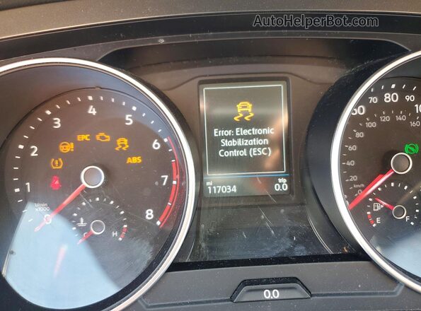 3VV1B7AX6JM010244 2018 VOLKSWAGEN TIGUAN Silver Instrument cluster view
