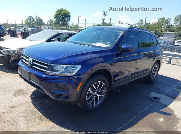 3VV1B7AX6MM082971 2021 VOLKSWAGEN TIGUAN Синий Передняя левая четверть
