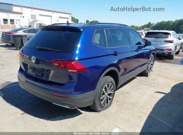 3VV1B7AX6MM082971 2021 VOLKSWAGEN TIGUAN Синий Задняя правая четверть