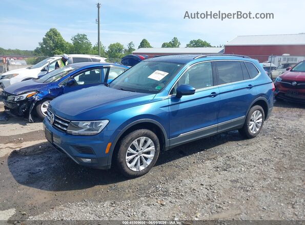 3VV2B7AX0JM026444 2018 VOLKSWAGEN TIGUAN Blue წინა მარცხენა ხედი სამი მეოთხედიდან