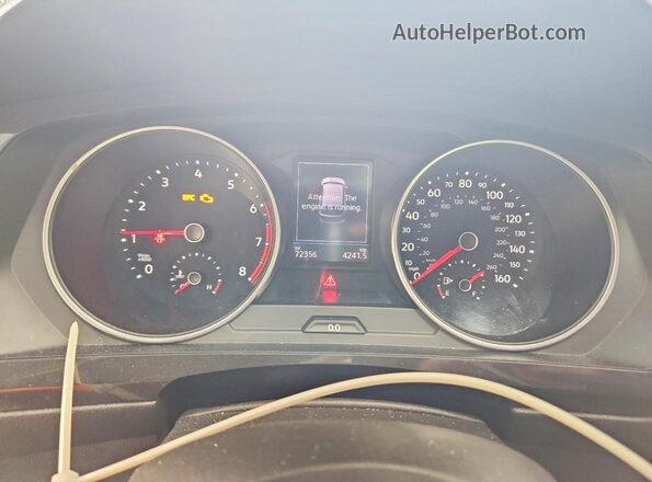 3VV2B7AX0KM081462 2019 VOLKSWAGEN TIGUAN White Vista del cuadro de instrumentos