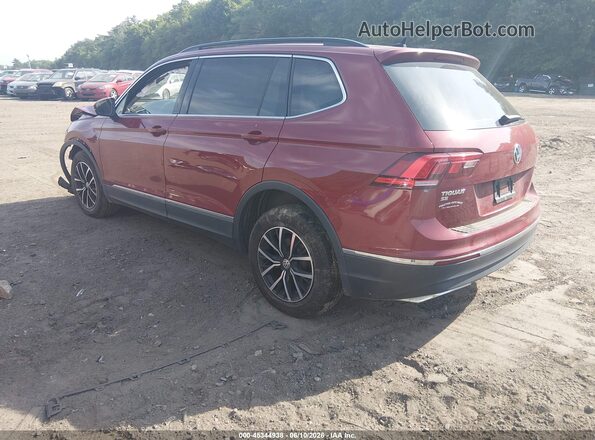 3VV2B7AX1MM133748 2021 VOLKSWAGEN TIGUAN Maroon Rear left