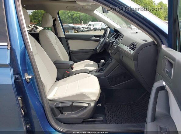 3VV2B7AX2KM016550 2019 VOLKSWAGEN TIGUAN Light Blue Widok wnętrza z przodu