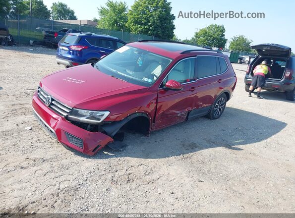 3VV2B7AX2KM094469 2019 VOLKSWAGEN TIGUAN Red Առջևի ձախ երեք քառորդ տեսարան