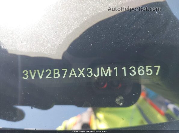3VV2B7AX3JM113657 2018 VOLKSWAGEN TIGUAN Серый 