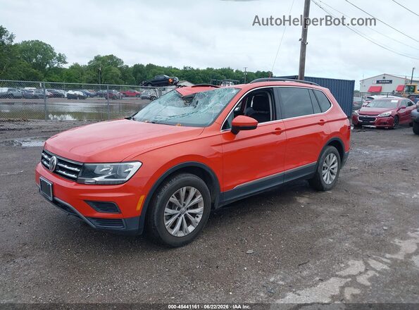 3VV2B7AX4JM167873 2018 VOLKSWAGEN TIGUAN Оранжевый Передняя левая четверть