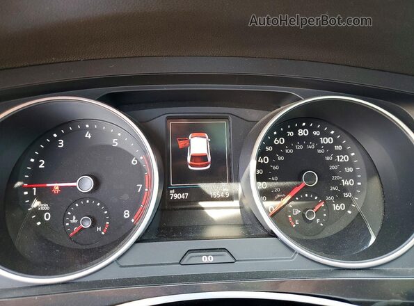 3VV2B7AX4KM072781 2019 VOLKSWAGEN TIGUAN Silver Вид щитка приладів