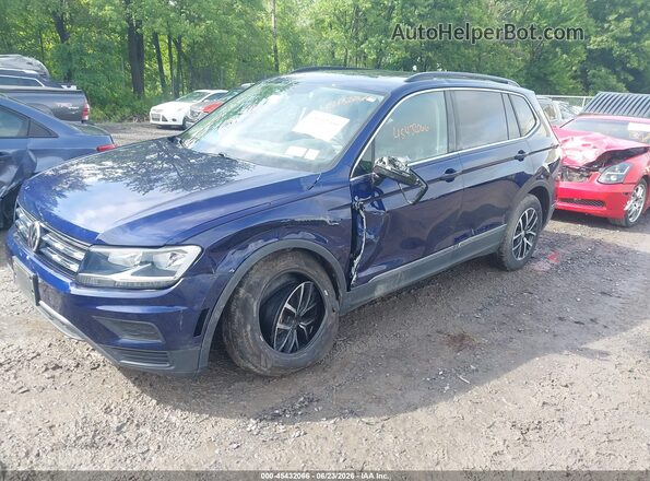 3VV2B7AX4MM099322 2021 VOLKSWAGEN TIGUAN Blue წინა მარცხენა ხედი სამი მეოთხედიდან