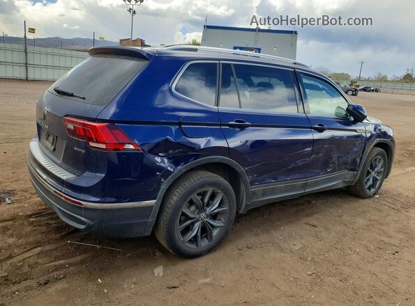 3VV2B7AX4NM039395 2022 VOLKSWAGEN TIGUAN Blue უკანა მარჯვენა