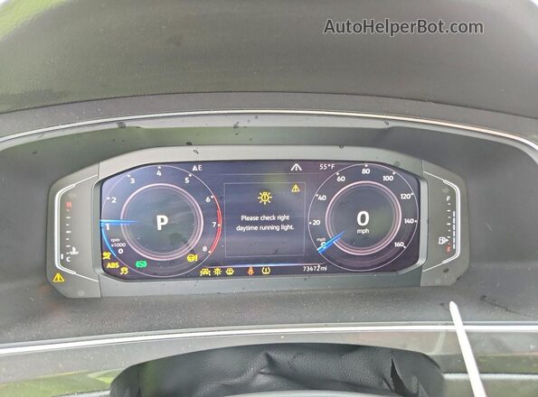 3VV2B7AX5KM086673 2019 VOLKSWAGEN TIGUAN Белый Вид щитка приборов