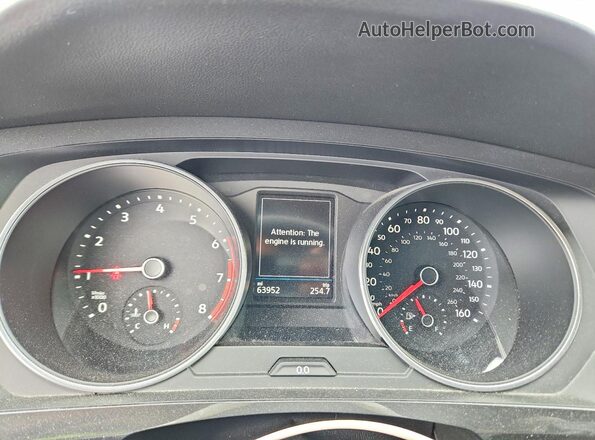 3VV2B7AX5KM100510 2019 VOLKSWAGEN TIGUAN Blue Widok zestawu wskaźników