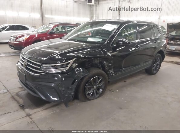 3VV2B7AX5NM032035 2022 VOLKSWAGEN TIGUAN Black Առջևի ձախ երեք քառորդ տեսարան