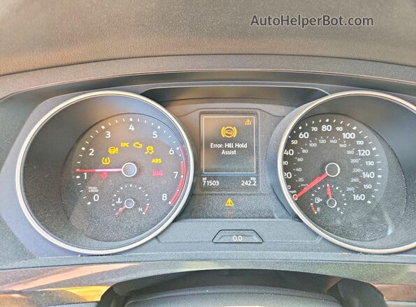 3VV2B7AX7KM011523 2019 VOLKSWAGEN TIGUAN Gray Սարքավորումների վահանակի տեսք