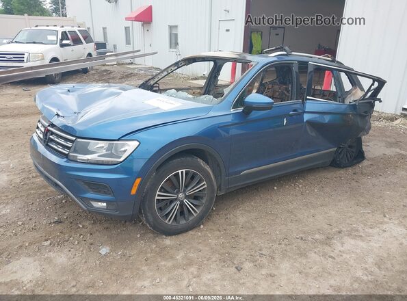 3VV2B7AX7KM035465 2019 VOLKSWAGEN TIGUAN Blue წინა მარცხენა ხედი სამი მეოთხედიდან