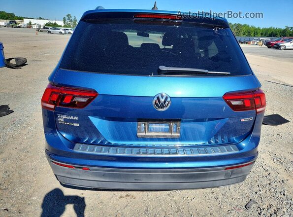 3VV2B7AX8KM006993 2019 VOLKSWAGEN TIGUAN Blue Widok z tyłu