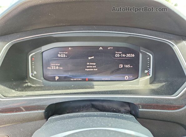 3VV2B7AX8KM158417 2019 VOLKSWAGEN TIGUAN Gray Vista del cuadro de instrumentos