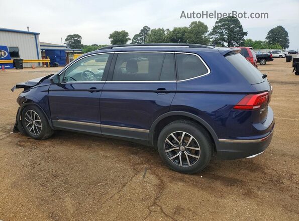 3VV2B7AX8MM142897 2021 VOLKSWAGEN TIGUAN Синий Задняя левая четверть