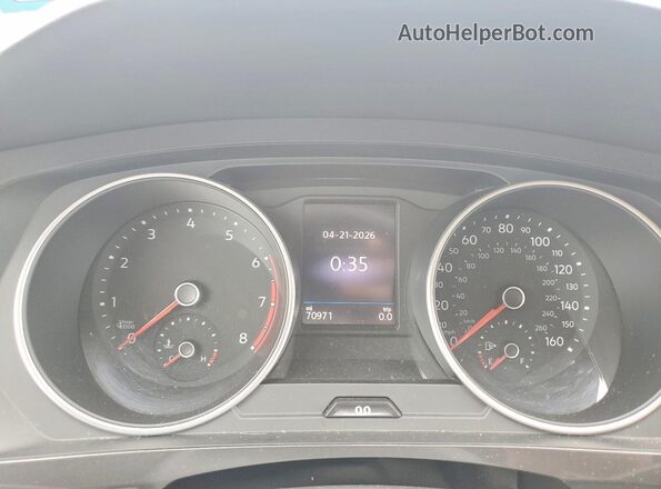 3VV2B7AX8MM142897 2021 VOLKSWAGEN TIGUAN Синий Вид щитка приборов