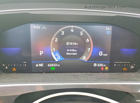 3VV2B7AX8NM125325 2022 VOLKSWAGEN TIGUAN Red ხელსაწყოთა პანელის ხედი