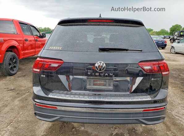 3VV2B7AX8NM129259 2022 VOLKSWAGEN TIGUAN Черный Вид сзади