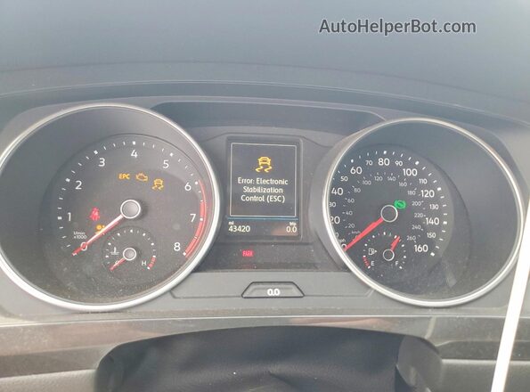 3VV2B7AX9JM047602 2018 VOLKSWAGEN TIGUAN Blue Սարքավորումների վահանակի տեսք