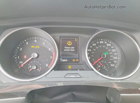 3VV2B7AXXKM136306 2019 VOLKSWAGEN TIGUAN White Widok zestawu wskaźników