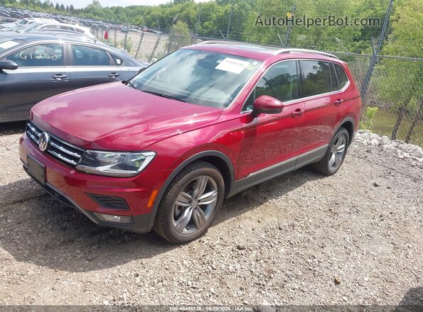 3VV2B7AXXMM083884 2021 VOLKSWAGEN TIGUAN Red Առջևի ձախ երեք քառորդ տեսարան