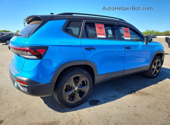 3VV2C7B28SM014317 2025 VOLKSWAGEN TAOS Blue Trasero derecho
