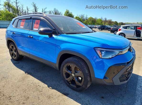 3VV2C7B28SM014317 2025 VOLKSWAGEN TAOS Blue Delantero derecho