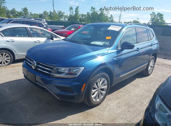 3VV3B7AX2JM109796 2018 VOLKSWAGEN TIGUAN Синий Передняя левая четверть